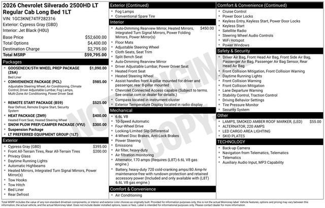 2026 Chevrolet Silverado 2500 HD LT