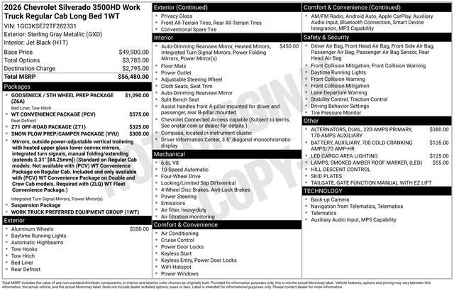 2026 Chevrolet Silverado 3500 HD WT