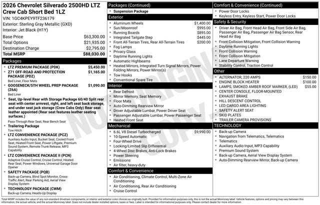 2026 Chevrolet Silverado 2500 HD LTZ