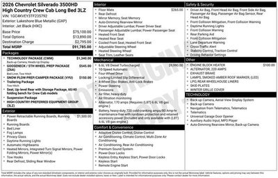 2026 Chevrolet Silverado 3500 HD High Country DRW