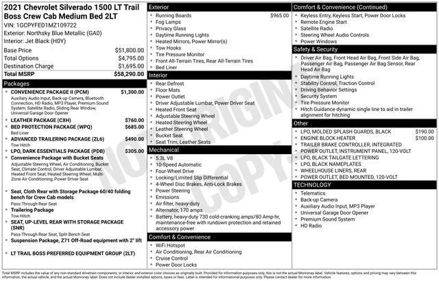 2021 Chevrolet Silverado 1500 LT Trail Boss