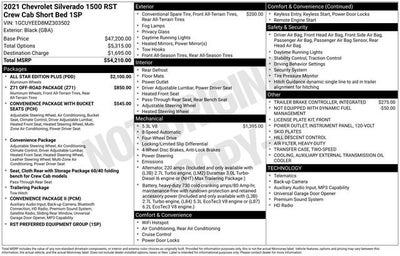 2021 Chevrolet Silverado 1500 RST
