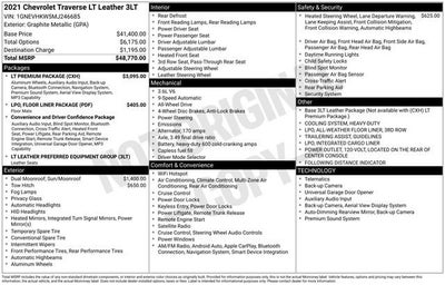 2021 Chevrolet Traverse LT Leather