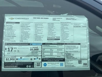 2026 Chevrolet Tahoe Premier