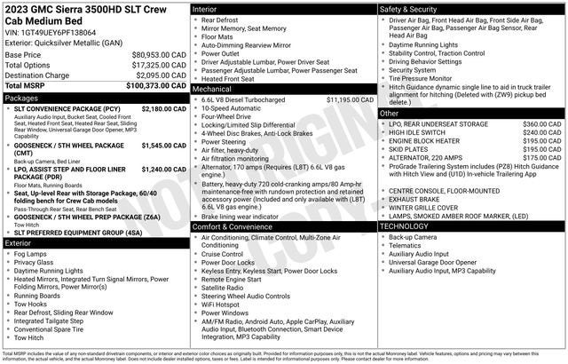 2023 GMC Sierra 3500 HD SLT
