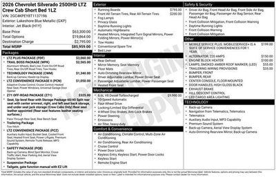 2026 Chevrolet Silverado 2500 HD LTZ