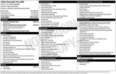 2026 Chevrolet Trax 2RS