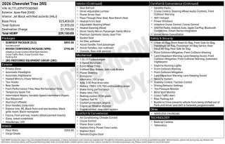 2026 Chevrolet Trax 2RS