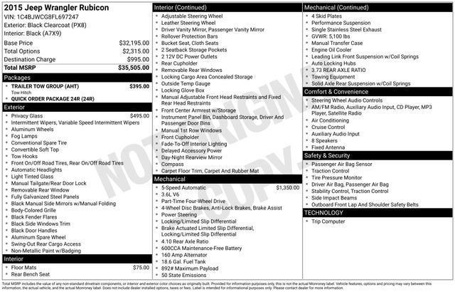 2015 Jeep Wrangler Rubicon