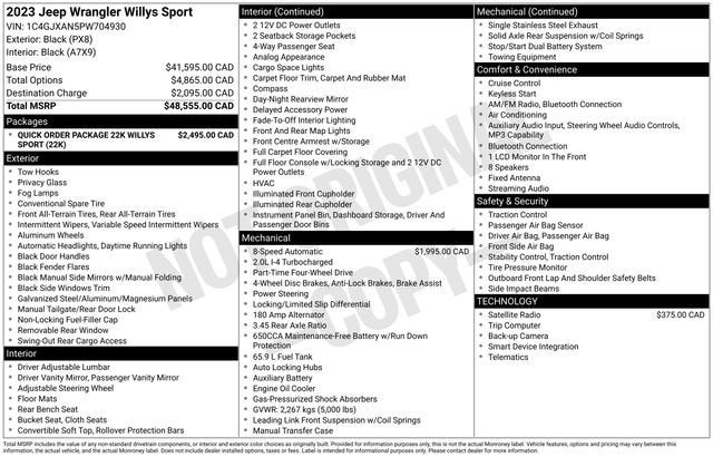 2023 Jeep Wrangler Sport
