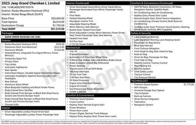 2023 Jeep Grand Cherokee L Limited 4x4