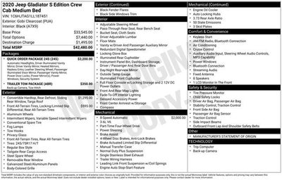 2020 Jeep Gladiator Sport S 4x4