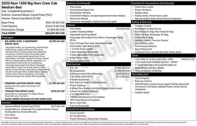 2020 RAM 1500 Big Horn