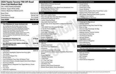 2020 Toyota Tacoma TRD Off-Road