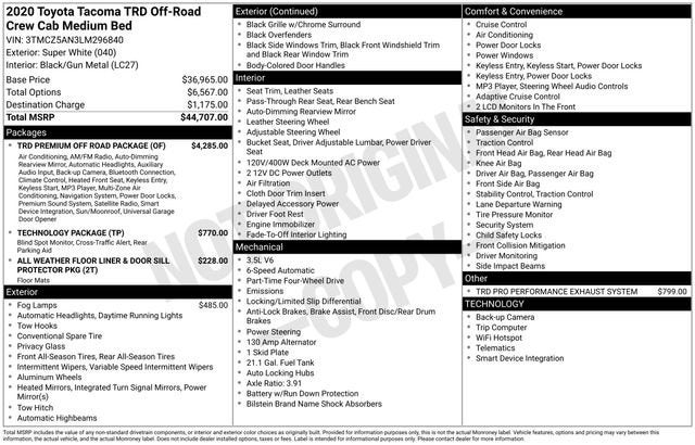 2020 Toyota Tacoma TRD Off-Road